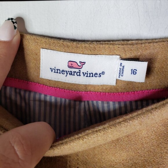 Vineyard Vines Wool‎ Pencil Mini Skirt 16 Tan Khaki - Picture 6 of 7